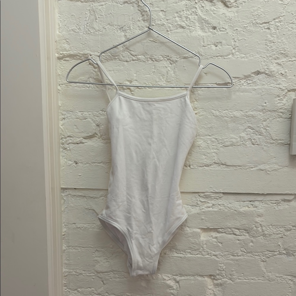 Bloch White Scoop Neck Camisole Leotard